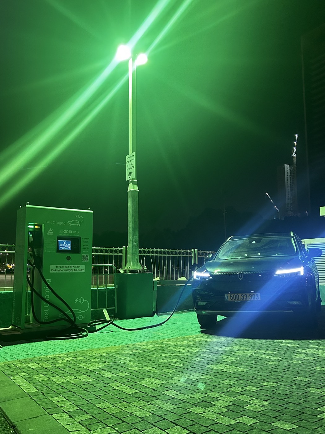 EV charging at night